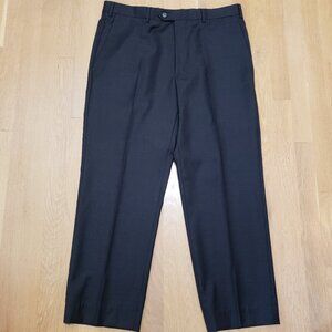 Santorelli Mens Pants 36x28 Romeo Dark Gray Wool Luxury Serge Dress from Italy